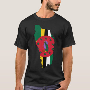Camiseta Mapa DM de la bandera de Dominica