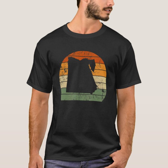 Camiseta Mapa egipcio retro Día nacional del sol (Anverso)