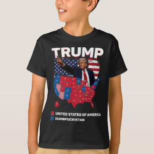 Camiseta Mapa electoral 2024 Estados Unidos de América Dumb