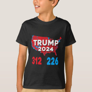 Camiseta Mapa electoral de 2024 Trump 312 Elecciones rojas 