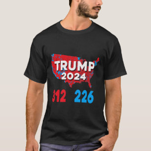 Camiseta Mapa electoral de 2024 Trump 312 Elecciones rojas