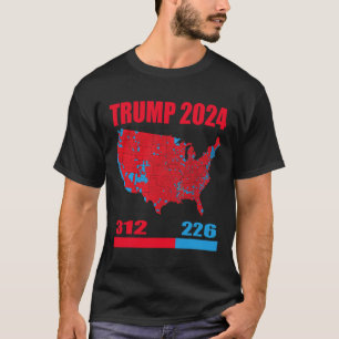 Camiseta Mapa electoral de 2024 Trump 312 Red 2024