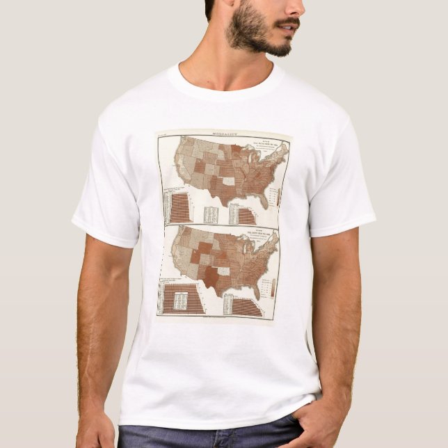 Camiseta Mapa estadístico de las muertes (Anverso)