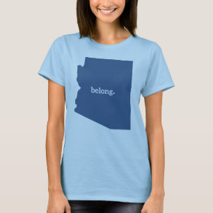 Camiseta Mapa estatal de Arizona perteneciente a la camiset