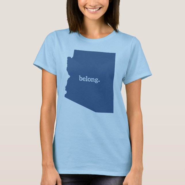 Camiseta Mapa estatal de Arizona perteneciente a la camiset (Anverso)
