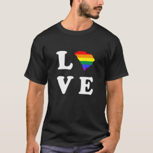 Camiseta Mapa Estatal de Carolina del Sur Lgbt Derechos de 
