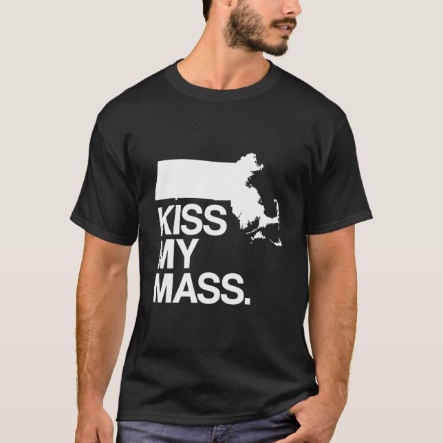 Camiseta Mapa estatal de eslóganes divertidos en Massachuse (Anverso)