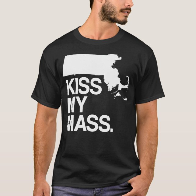 Camiseta Mapa estatal de eslóganes divertidos en Massachuse (Anverso)