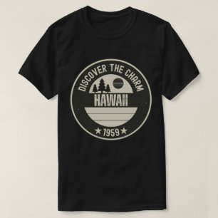 Camiseta Mapa estatal de Hawaii - HI Travel Keepsake