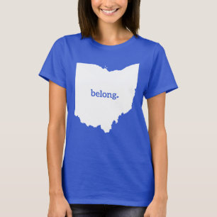 Camiseta Mapa estatal de Heart Ohio, Belong