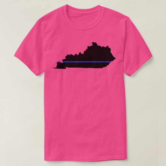 Camiseta Mapa estatal de Kentucky: Policía de aplicación de (Diseño del anverso)