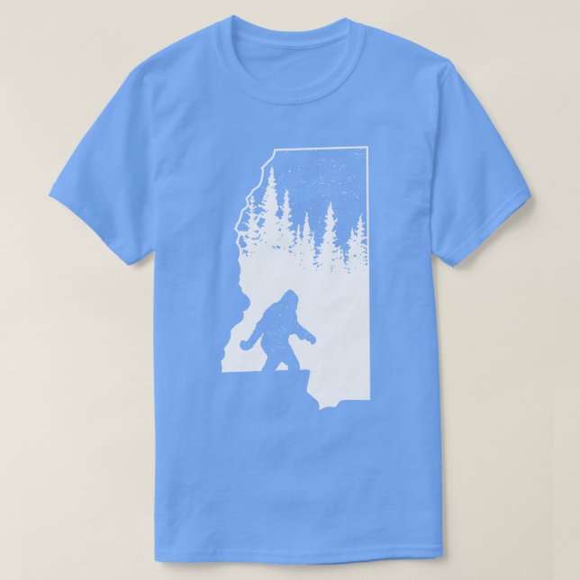 Camiseta Mapa estatal de Mississippi (Diseño del anverso)