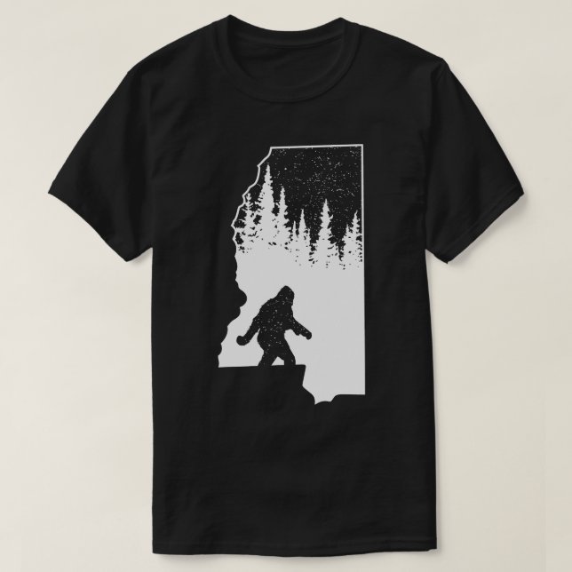 Camiseta Mapa estatal de Mississippi (Diseño del anverso)