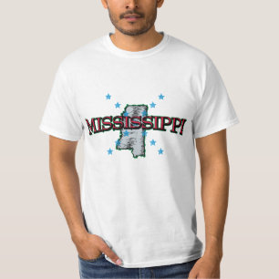 Camiseta Mapa estatal de Mississippi