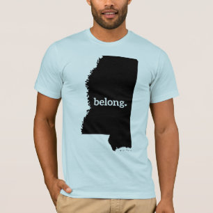 Camiseta Mapa estatal de Mississippi Belong