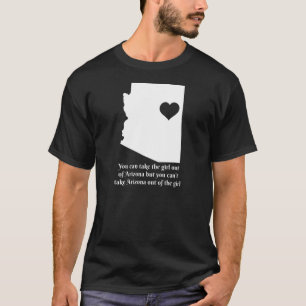 Camiseta Mapa estatal de mujeres Chicas de Arizona Phoenix 