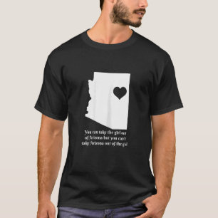 Camiseta Mapa estatal de mujeres Chicas de Arizona Phoenix 
