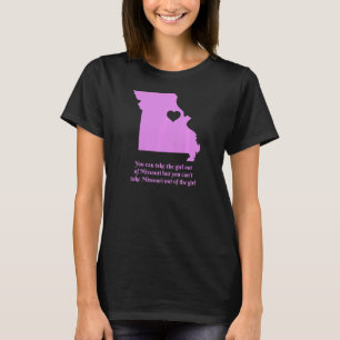 Camiseta Mapa estatal de mujeres de Missouri Chica