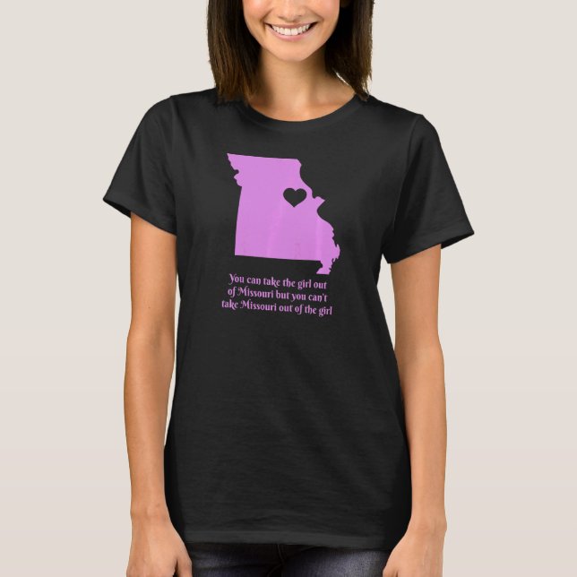 Camiseta Mapa estatal de mujeres de Missouri Chica (Anverso)
