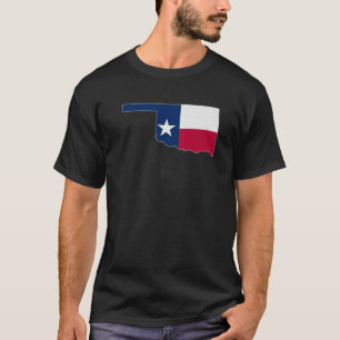 Camiseta MAPA ESTATAL DE OKLAHOMA TEXAS TX Bandera Raíces H