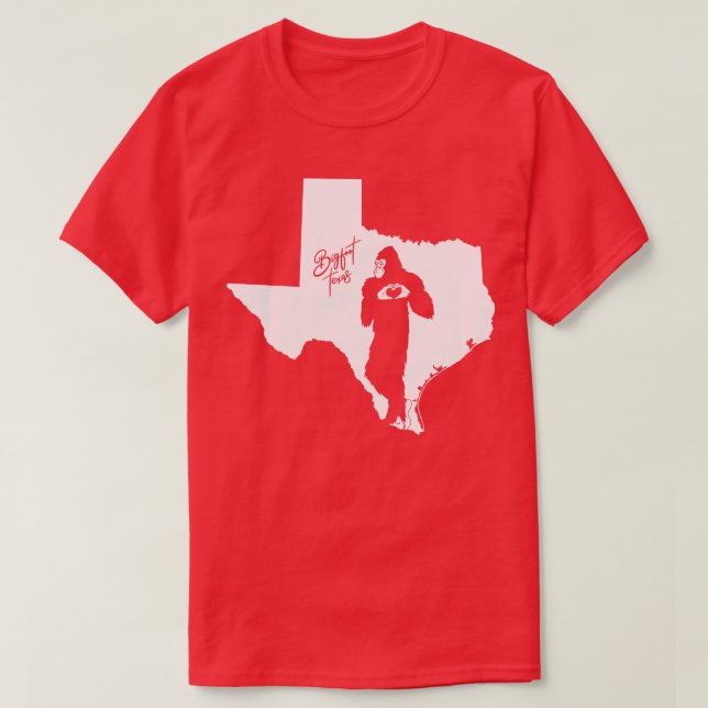 Camiseta Mapa Estatal de Texas (Diseño del anverso)