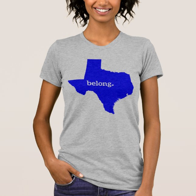 Camiseta Mapa Estatal de Texas Belong (Anverso)