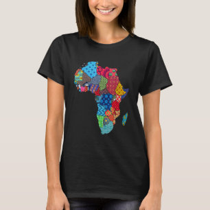 Camiseta Mapa Étnico Del Orgullo Africano En Tejidos
