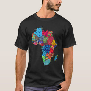 Camiseta Mapa Étnico Del Orgullo Africano En Tejidos