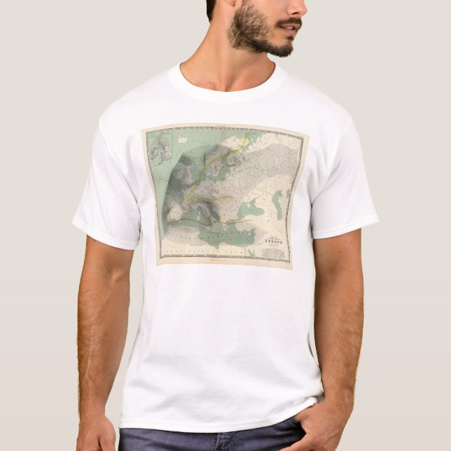 Camiseta Mapa Europa de Hyetographic (Anverso)