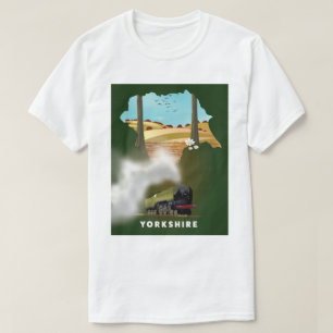 Camiseta mapa ferroviario de Yorkshire impresión de viaje