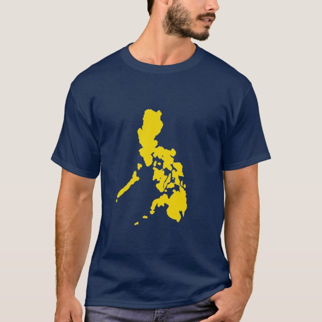 Camiseta Mapa filipino amarillo (Anverso)