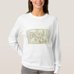 Camiseta Mapa físico de Asia