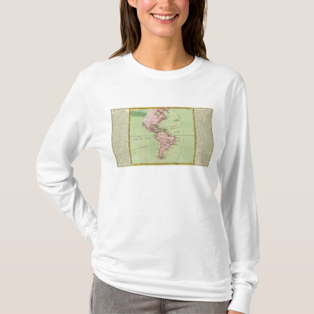 Camiseta Mapa físico de las Américas (Anverso)