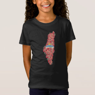 Camiseta Mapa floral de Palestina Cúpula de Rock al Quads R