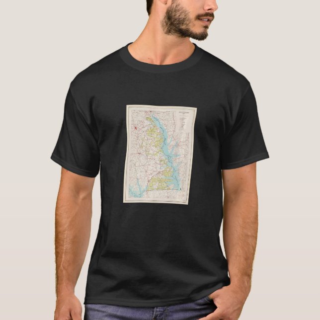 Camiseta Mapa forestal nacional de Sabine de 1968 (Anverso)