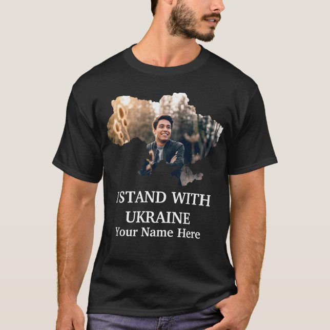 Camiseta Mapa fotográfico de Ucrania personalizado - Yo apo (Anverso)