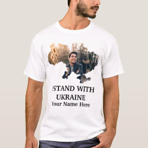 Camiseta Mapa fotográfico de Ucrania personalizado - Yo apo