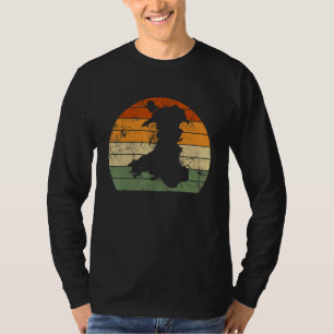 Camiseta Mapa galés de Gales Retro Día de San Davids