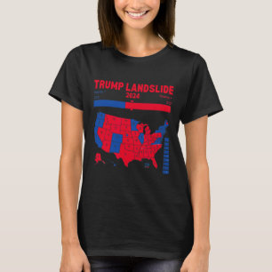 Camiseta Mapa ganador de Trump Landslide 2024 Mapa electora