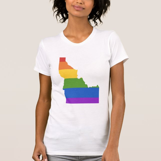 Camiseta Mapa gay de EEUU| Estado de Idaho (Anverso)