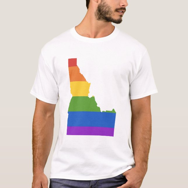 Camiseta Mapa gay de EEUU| Estado de Idaho (Anverso)