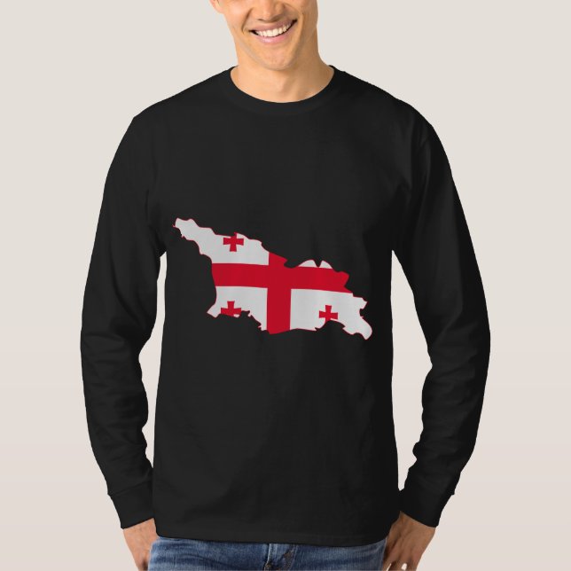 Camiseta Mapa GE de la bandera de Georgia (Anverso)