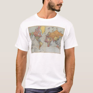 Camiseta Mapa general vintage del mundo