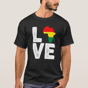Camiseta Mapa genial de África Amor por hombres y mujeres a