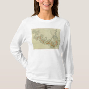 Camiseta Mapa geológico compuesto de la meseta de Kaibab