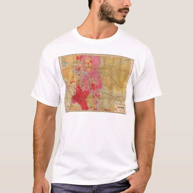 Camiseta Mapa geológico de McNally del rand el nuevo (Anverso)