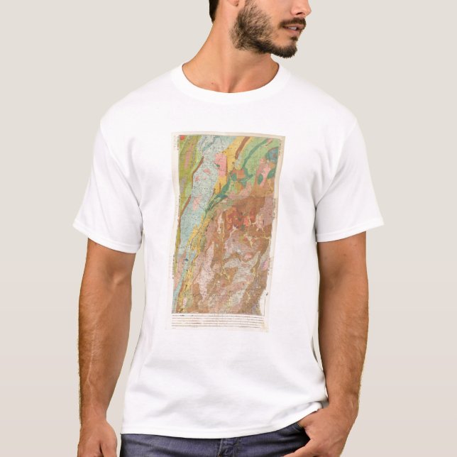 Camiseta Mapa geológico de New Hampshire (Anverso)
