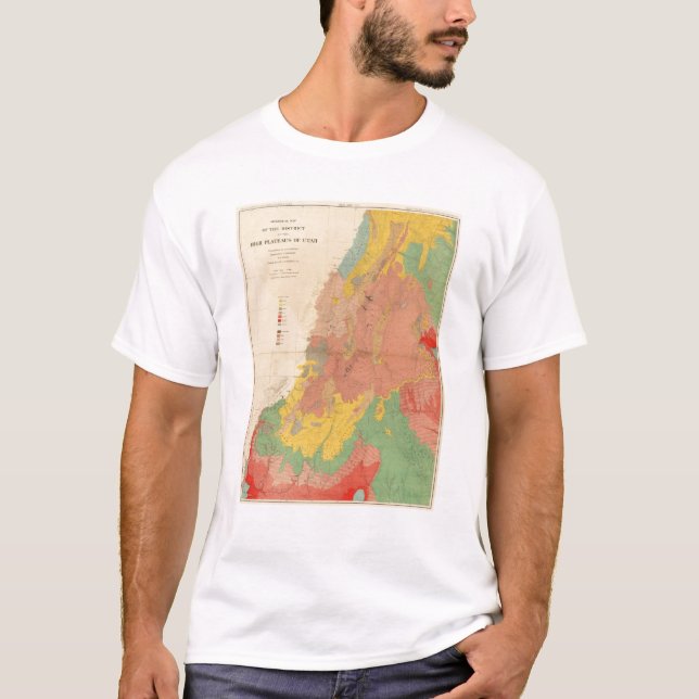 Camiseta Mapa geológico de Utah (Anverso)