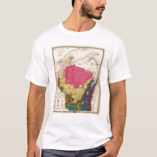 Camiseta Mapa geológico de Wisconsin