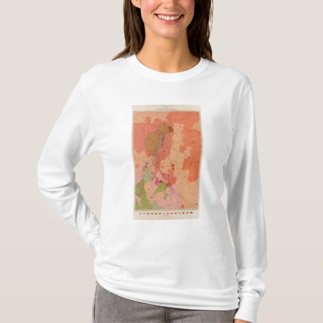 Camiseta Mapa geológico del distrito de Washoe (Anverso)